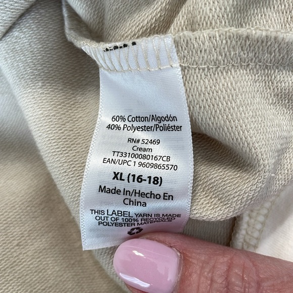 Time and Tru Tan and Cream 1/4 Zip Top Size XL - Picture 9 of 9